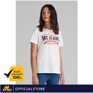 Mc Jeans เสื้อยืดผู้หญิง แขนสั้น สีขาว MTTZ371