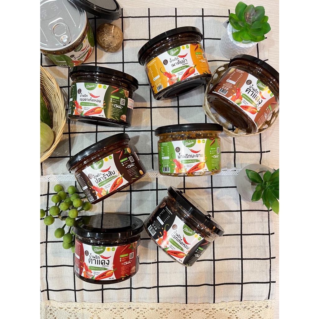 น้ำพริกเจไคซิน 250g สูตรโบราณ  8 รสใหม่ รสจัดจ้านถึงใจ กระปุกอย่างดี