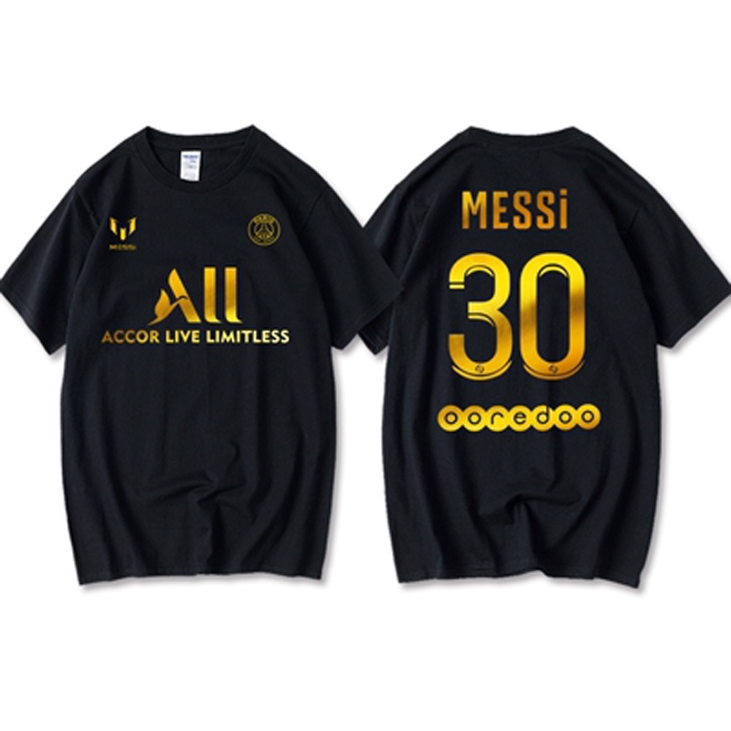T-Shirts 140 บาท คลังสินค้าพร้อม – เสื้อยืดแขนสั้น เมสซี No. 30 ที่เหมาะกับชายและหญิง ปารีส แซงต์-แชร์กแมง ยูนิฟอร์มทีมเมสซี่หมายเลข 30 เสื้อยืดผ้าฝ้ายลายตัวอักษร Men Clothes