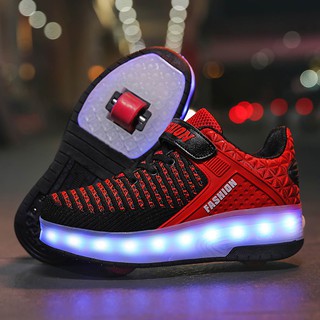 30-40 LED 2 Roller Shoes รองเท้าสเก็ต 2 ล้อ มีสวิตปิด-เปิดไฟ