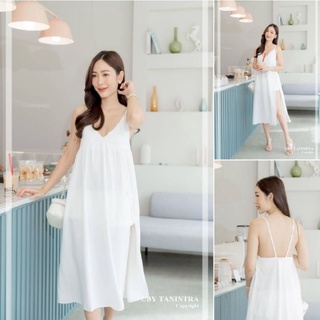 เดรสสายเดี่ยวฝ่าหน้า งานสวมใส่สบายๆ ใส่ชิลๆ น่ารัก