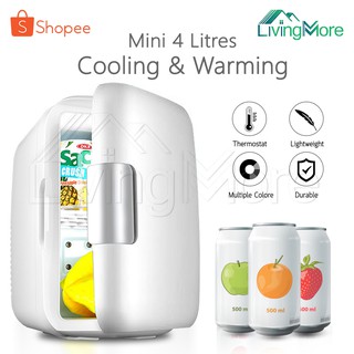 InnHome ตู้เย็นมินิ ตู้เย็นเล็กแบบพกพา Mini-Refrigerator 4L พกพาสะดวก ใช้ได้ทั้งรถยนต์และไฟบ้าน ขนาด 4 ลิตร