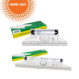 ไม้บรรทัด ไม้บรรทัดเขียนแบบ ไม้บรรทัดโรลเลอร์ 15ซม. / 30ซม. ROLLING RULER ยี่ห้อ MornSun [S24]