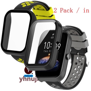 เคส Amazfit Gts 4 Mini GPS Strap Case ป้องกันหน้าจอ Amazfit Bip 3 Pro Bip 3 Smart Watch Band และ PC เคสกระจกนิรภัย ฝาครอบนาฬิกา ฟิล์ม อุปกรณ์เสริม