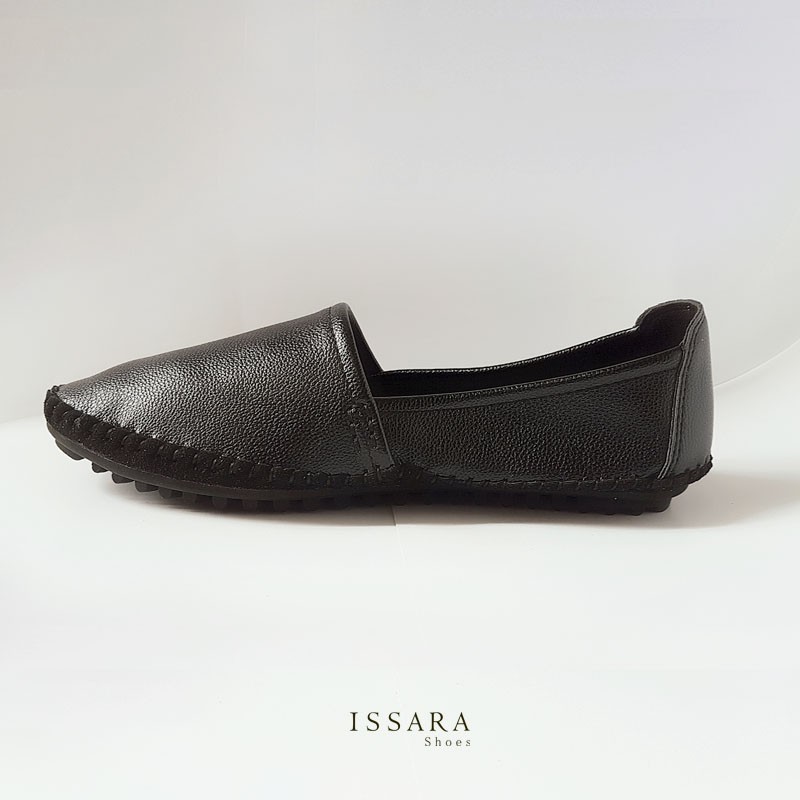 รองเท้าผู้หญิง NANA OKADA  Flat Shoes หนังนิ่ม รุ่น Soft'n go Black