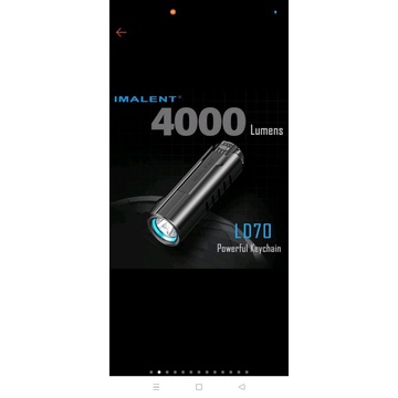 [Genuine]ไฟฉายพลังสูง IMALENT LD70 4000 lumens flashlight