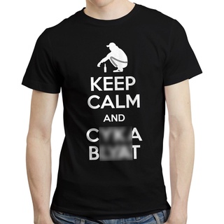 [S-5XL] เสื้อยืด ผ้าฝ้าย 100% พิมพ์ลาย Keep Calm And Cyka Blyat สไตล์รัสเซีย ฮิปฮอป คลาสสิก สําหรับผู้ชาย ผู้หญิง