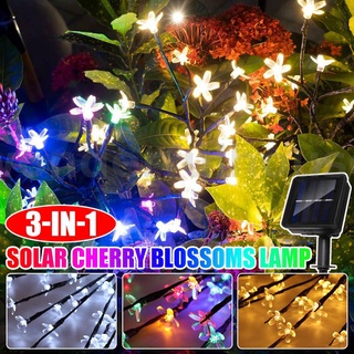 3In1 Solar Garden Decora Light Outdoor Cherry Blossom Landscape Pathway Light