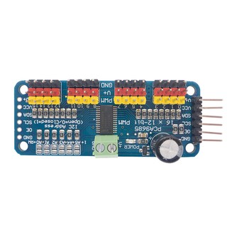 (eai) pca 9685 16 ch 12 - bit pwm servo shield อุปกรณ์โมดูลมอเตอร์ไดรเวอร์แบบเปลี่ยนสําหรับ arduino i2c