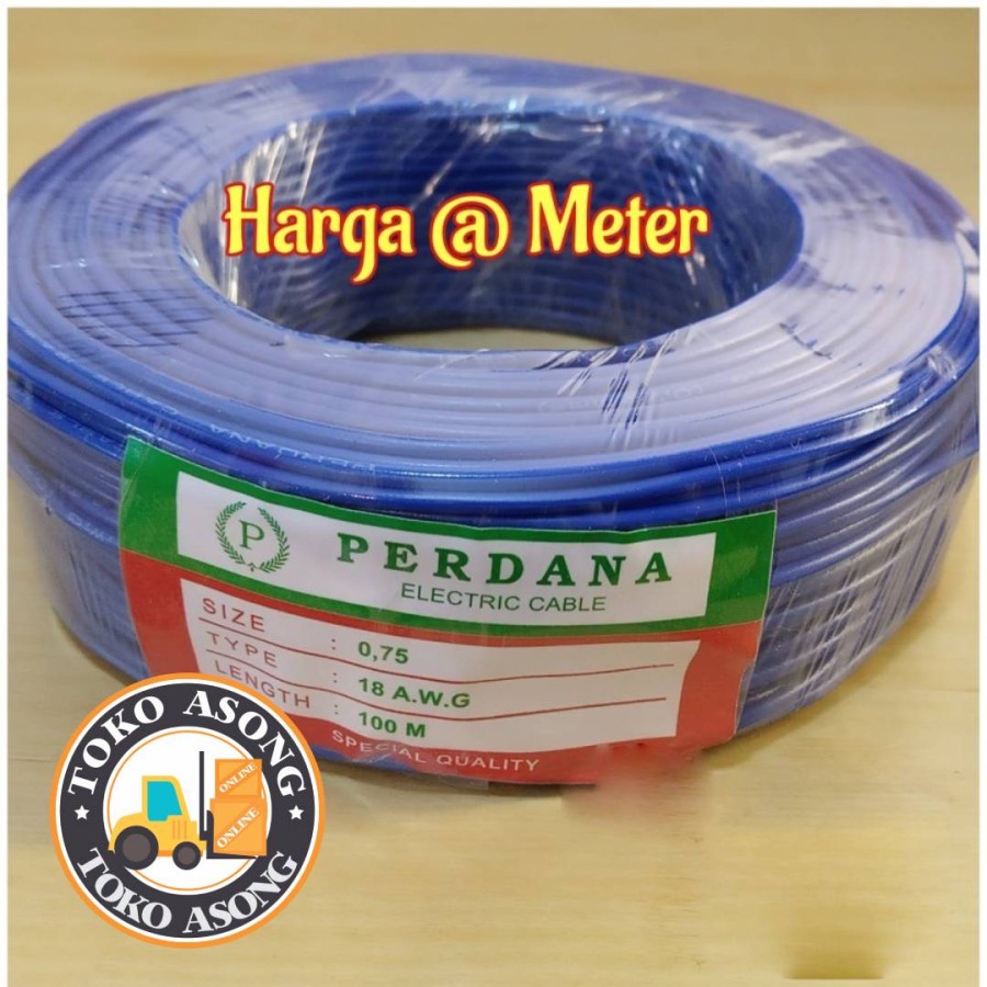 สาย 0.75 prime awg 18 สีน้ําเงิน awg 18 prime awg