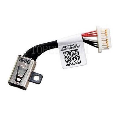DC Power Jack พร้อมสายสําหรับ DELL inspiron 13MF P69G 5379 5368 5378 แล็ปท็อปพอร์ตปลั๊กซ็อกเก็ตเปลี่