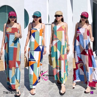 Maxi Dress เดรสยาว สายเดี่ยวเนื้อผ้า 100D ผ้านิ่มพริ้วใส่สบายเหมาะกับซัมเมอร์นี้สุดๆ ลายสวยมากก