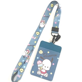 POCHACCO SK สายคล้องคอ สายคล้องบัตร ที่ใส่บัตร ซองใส่บัตร พร้อมสายคล้องคอ ลาย POCHACCO  สวยงาม สำหรับ บัตร 6x8 cm   8118