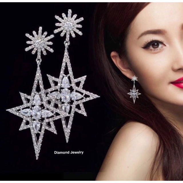 Diamond universe earrings
