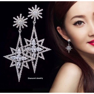 Diamond universe earrings