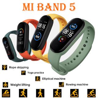 สายนาฬิกาข้อมือซิลิโคน mi band 5 4 3 หลากสีสําหรับ xiaomi mi 5 4