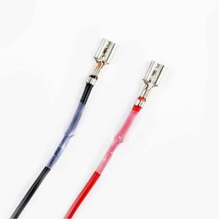 พร้อมส่ง* ขั้วต่อย้ําหางปลา ตัวเมีย 4.8 มม. พร้อมสายไฟ AWM 1007 20-18AWG 14 ซม. 1 คู่