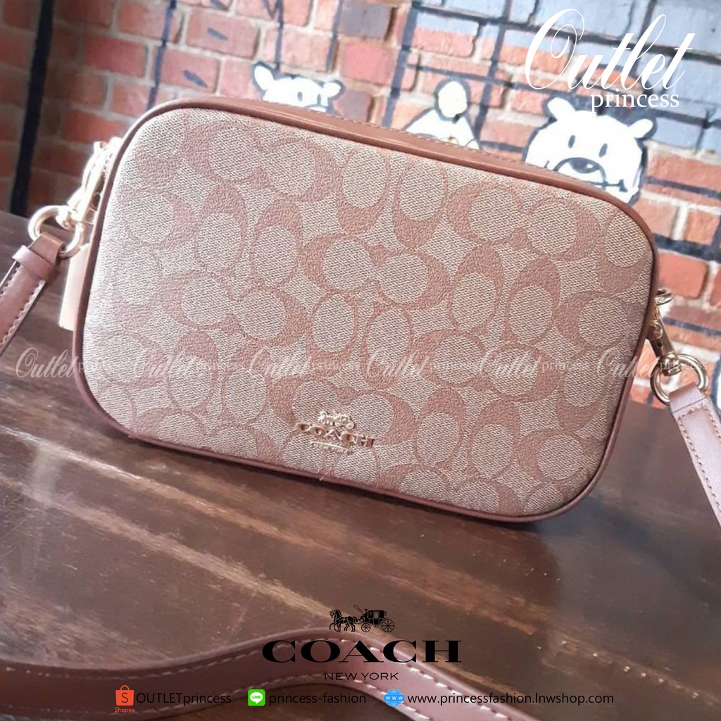 COACH F68168 JES CROSSBODY IN SIGNATURE CANVAS รุ่นยอดฮิต!! กระเป๋าสะพายข้าง รุ่น 2 ซิป ใบใหญ่จุใจ ส