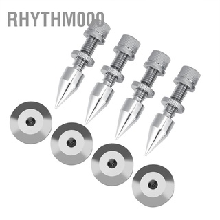 Rhythm000 4 Pcs Speaker Spike Isolation Spikes Stand Foot HiFi Shockproof Cone Base Pads