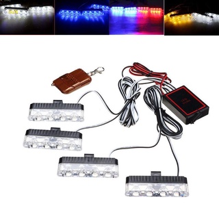 ไฟฉุกเฉิน Led Strobe Light 3 โหมดสําหรับตํารวจตํารวจสีแดงฟ้าเหลืองขาว