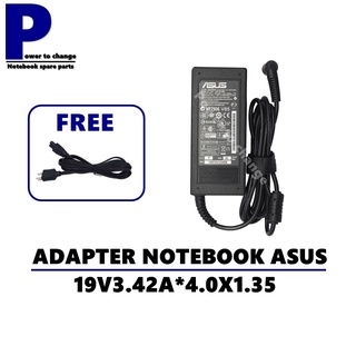 ADAPTER NOTEBOOK ASUS 19V3.42A*4.0X1.35 / สายชาร์จโน๊ตบุ๊ค เอซุส + แถมสายไฟ