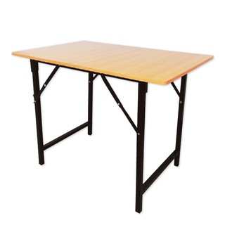 โต๊ะพับหน้า PVC ขาสีดำ ขนาด 90x60 ซม.  Front folding PVC table, black color, size 90x60 cm.