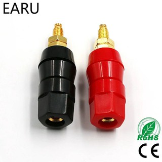 1คู่ (ดำ 1+ แดง 1) Terminals Red Black Connector Amplifier Terminal Binding Post Banana Speaker Plug Jack Adapter Socket