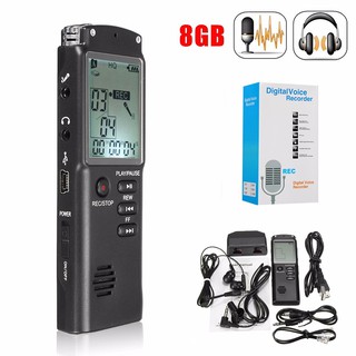 T60 2 in 1 Professional 8GB Time Display Recording Digital Dictaphone Digital Voice Recorder/MP3 player