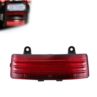 Red Motorcycle Tri-Bar Turn Signal Light LED Rear Fender Brake Run Tail Lamp For Harley Touring Street Glide Road King