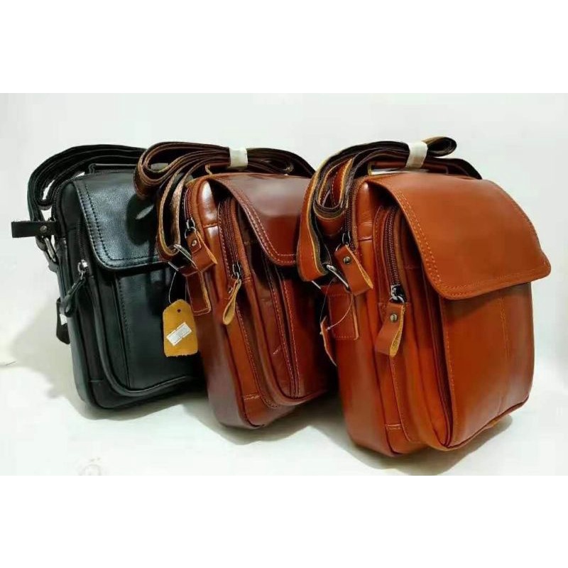 Leather World LW403 กระเป๋าสะพายข้างหนังวัวแท้