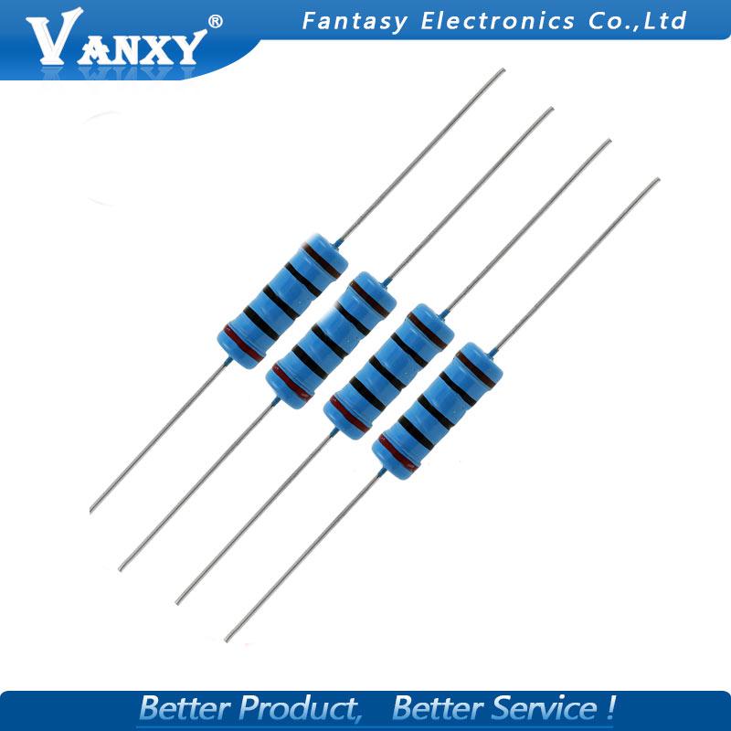 20pcs 3W Metal film resistor 1% 1R ~ 1M 1R 4.7R 10R 22R 33R 47R 1K 4.7K 10K 100K 1 4.7 10 22 33 47 4K7 ohm