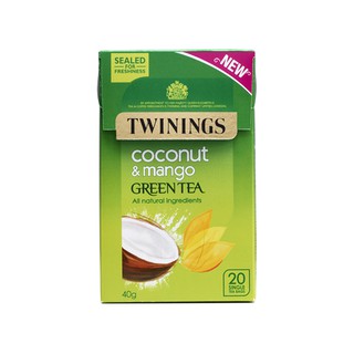 ขายแยกซอง 2 กรัม ชา Twinings, GREEN TEA, COCONUT &amp; MANGO (นำเข้า)