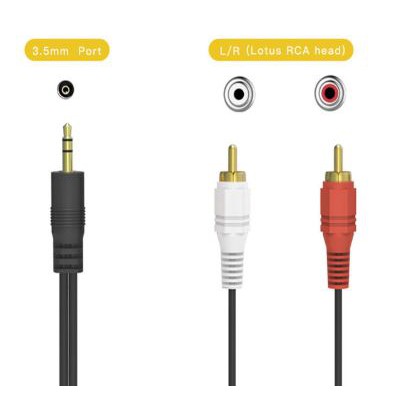 สายเสียง TR TRS ออก 2 RCA เข้า 1 ออก 2 สาย 1:2