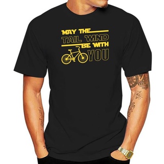 เสื้อยืดผ้าฝ้ายพิมพ์ลายแฟชั่น เสื้อยืด พิมพ์ลาย May the Tailwind Be with You Fun Strava Bike สําหรับผู้ชาย