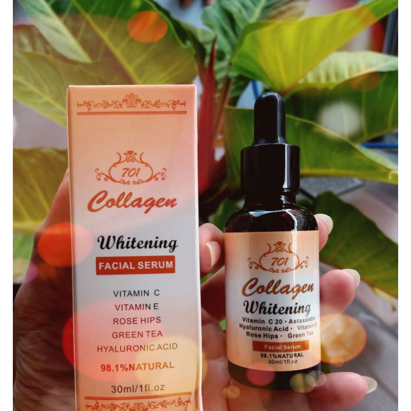 ของแท้ เซรั่มคอลลาเจน พลัส 701 ลดลิ้วรอย  Facial Serum Collagen plus701 Whitening vitamin E&C from I