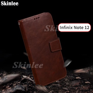 เคสหนังวัว ฝาพับ พร้อมช่องใส่บัตร สไตล์วินเทจ สําหรับ Infinix Note 12 Infinix Note 12 Note 11 NFC Hot 12 Play Hot 12i