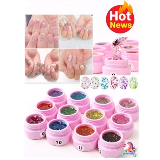 💜พร้อมส่งทุกสี💜สีเจลดอกไม้ 3D ฝังลาย สไตล์สาวญี่ปุ่น น่ารัก