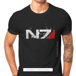 คอลูกเรือเสื้อยืด พิมพ์ลายกราฟฟิคเกม Shepard Asari N7 คุณภาพสูงS-5XL