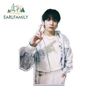 Earlfamily สติกเกอร์ ลายกราฟฟิตี้ BTS สไตล์เกาหลี 13 ซม. x 11 ซม. สําหรับติดตกแต่งกระจกรถยนต์