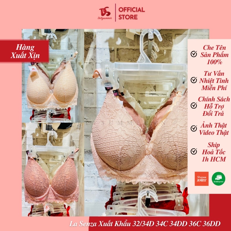 [ดีเยี่ยม] La Senza ชุดชั้นในโฟมบางลูกไม้สบายของแท้ Stand Fit 34C 34E 32/34DD 36C 36D | Dottysummer