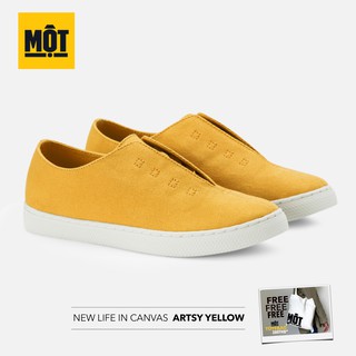 MOT รองเท้าผ้าใบผู้ชาย รุ่น New Life in Canvas Artsy Yellow (MEN)