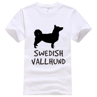 เสื้อยืด - ผู้ชาย tshirt oversize สวีเดน Vallhund สุนัขคนรักเจ้าของ Tee เสื้อ Unisex แฟชั่น Wo แขนส