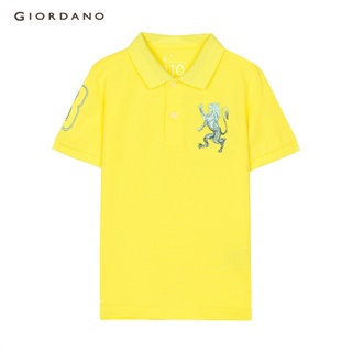 GIORDANO เสื้อโปโลเด็ก Junior 3D Lion Polo 03011222