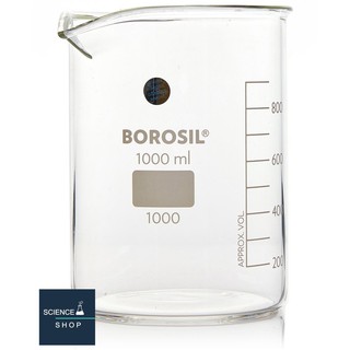 บีกเกอร์​ 1000ml Borosil , Made in​ India​ (low form)