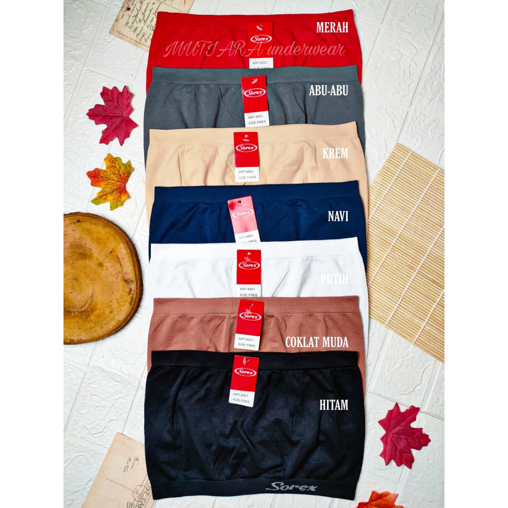 ขายส่งธรรมดาสั้น Camisole Sorex 4001/Short Camisoleไม่มีถ้วยยืดถักโฟมเหมาะกับXxxl Kemben