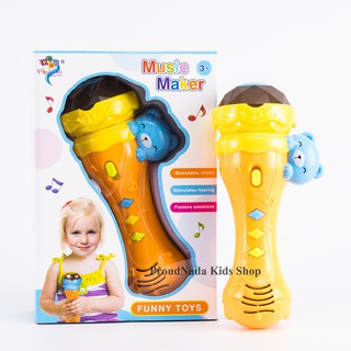 ProudNada Toys ของเล่นเด็กไมโครโฟนหมีน้อย FUNNY TOYS Music Maker NO.740