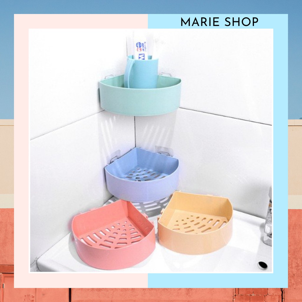 (RST - OPP) MULTIPURPOSE CORNER SHELF TRIANGLE SHELVES - BATHROOM SHELF - WALL SHELF