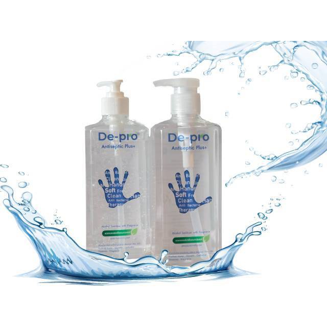 De-Pio Gel Sanitizer Antiseptic Plus สูตรผสมดอกคาโมมายด์ พร้อมหัวฉีดสเปรย์ 500 ml.