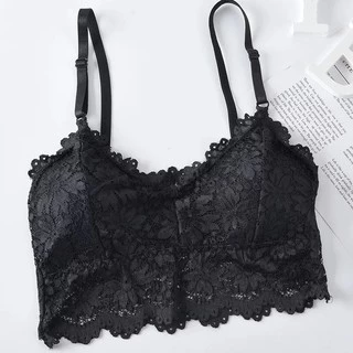 [ส่งจากไทย] 𝑩𝒓𝒂𝑩𝒓𝒂𝑩𝒓𝒂 #bra-029 สายเดี่ยวลูกไม้ ฟองน้ำถอดได้