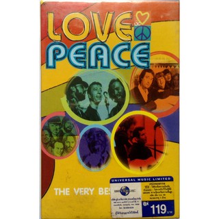 Cassette Tape เทปคาสเซ็ตเพลง Love &amp; Peace The Very Best of 60s ลิขสิทธิ์ ซีล เทปม้วนคู่รวม 40 เพลงฮิตจากยุค 60